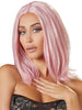 Perucă sexy COTTELLI Accessoires, pentru jocuri erotice și costume roleplay, lungime bob până la umăr, culoarea roz pastel