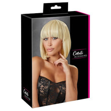 Perucă sexy COTTELLI Accessoires, pentru jocuri erotice și costume roleplay, bob scurt cu breton, culoarea blond