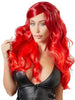 Perucă sexy COTTELLI Accessoires, pentru jocuri erotice și costume roleplay, cu păr lung și ondulat, culoarea roșcat intens