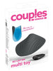 Vibrator cupluri COUPLES CHOICE Lay-on Multi Toy, stimulator clitoris și masturbator, 10 funcții de vibrație, negru cu albastru