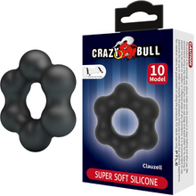 Inel pentru penis CRAZY BULL Clauzell, cu striații, din silicon, rezistent la apă, diametru intern 22 mm (model 10)