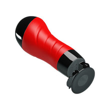 Masturbator manual CRAZY BULL Delia, simulare vaginală realistă, cu bază cu ventuză pentru fixare, roșu cu negru