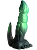 Dildo dinozaur CREATURE COCKS Dickosaur, pentru jocuri de fantezie, bază cu ventuză, lungime 18.5 cm, culoare verde