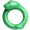 Inel pentru penis CREATURE COCKS Serpentine, în formă de șarpe, pentru jocuri de fantezie, din silicon flexibil, diametru 4 cm, verde