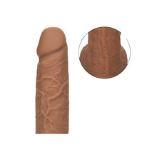 Vibrator CalExotics - Squirting Fuck Stick, realistic cu functie de ejaculare si 10 functii de vibratie, maro inchis, 22.7 cm