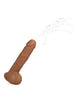 Vibrator CALEXOTICS Squirting Fuck Stick, realistic cu funcție de ejaculare, 10 funcții de vibrație, culoare maro, 22.7 cm