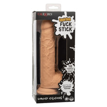 Vibrator CalExotics - Squirting Fuck Stick, realistic cu functie de ejaculare si 10 functii de vibratie, maro deschis, 22.7 cm