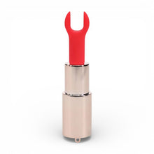 Stimulator clitoris LOVELINE Candy, în formă de ruj, design elegant, capete interschimbabile din silicon, 5 funcții de vibrație, culoare roz