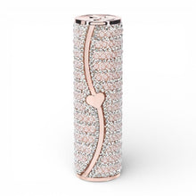 Stimulator clitoris LOVELINE Candy, în formă de ruj, design elegant, capete interschimbabile din silicon, 5 funcții de vibrație, culoare roz