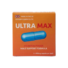 Capsulă pentru bărbați ULTRA BLUE Ultra Max, pentru potență, erecții și creșterea apetitului sexual, 1 capsulă