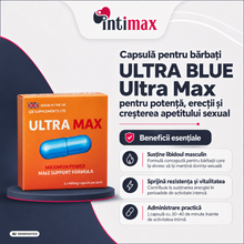 Capsulă pentru bărbați ULTRA BLUE Ultra Max, pentru potență, erecții și creșterea apetitului sexual, 1 capsulă