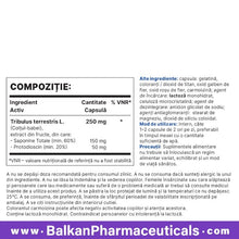 Capsule BALKAN PHARMACEUTICALS TriBull 250 mg, pentru performanță sexuală, cu Tribulus Terrestris, 60 buc