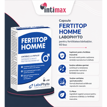 Capsule FertiTop HOMME LABOPHYTO, pentru fertilitatea bărbaților, 60 buc