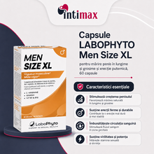 Pachet bărbați: 3 cutii capsule MENSIZE XL, LABOPHYTO, pentru mărire penis în lungime și grosime și erecție puternică, 3 x 60 capsule
