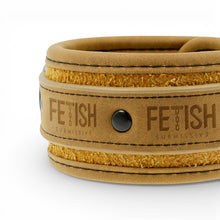 Cătușe FETISH SUBMISSIVE Ankle Cuffs, pentru jocuri erotice BDSM, din piele vegană, mărime reglabilă, culoare maro