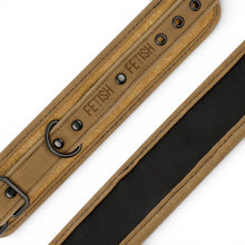 Cătușe FETISH SUBMISSIVE Ankle Cuffs, pentru jocuri erotice BDSM, din piele vegană, mărime reglabilă, culoare maro