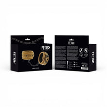 Cătușe FETISH SUBMISSIVE Ankle Cuffs, pentru jocuri erotice BDSM, din piele vegană, mărime reglabilă, culoare maro