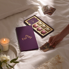 Ciocolată afrodisiacă cupluri FOR PLAY His and Hers Chocolate Dark, include ciocolată pentru ea și el, 6 cărți de aventuri erotice, 6 buc