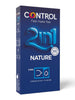 Kit prezervative CONTROL 2 in 1 Nature, conține prezervativ + gel lubrifiant, din latex, diametru 54 mm, 3 buc.