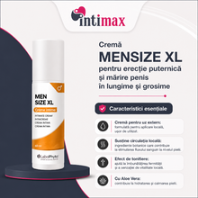 Crema MENSIZE XL, Labophyto, pentru erectie puternica si marire penis in lungime si grosime, 60 ml