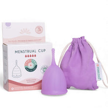 Cupe menstruale FEMI.EKO®, din silicon medical, protecție până la 12 ore, mărime M, mov