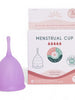 Cupe menstruale FEMI.EKO®, din silicon medical, protecție până la 12 ore, mărime M, mov