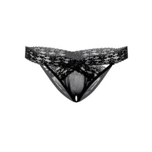 Chilot sexy DARING INTIMATES Alessandra Crotchless Panty, design încrucișat cu dantelă și plasă, negru, mărime S/M, model 76014