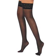 Dresuri DARING INTIMATES Satin Touch Stay Ups, design cu benzi de dantelă, 20 DEN, mărime universală, culoare negru, model 75000