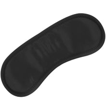 Mască DARKNESS Straight Black Soft Mask, pentru jocuri erotice în cuplu, din satin, cu bandă elastică reglabilă, negru