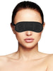 Mască DARKNESS Straight Black Soft Mask, pentru jocuri erotice în cuplu, din satin, cu bandă elastică reglabilă, negru