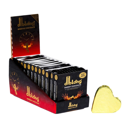Cutie 12 ciocolate afrodisiace premium concentrat, DIBLONG ENERGY CHOCOLATE for MEN, poate ajuta la creșterea libidoului, potență, erecție, ejaculare precoce, 12 buc x 24g