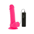 Vibrator DIVERSIA Flexible Vibrating Dildo, control prin telecomandă, design realist cu bază cu ventuză, 20.5 cm, roz