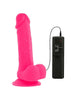 Vibrator DIVERSIA Flexible Vibrating Dildo, control prin telecomandă, design realist cu bază cu ventuză, 20.5 cm, roz