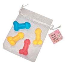 Set 4 mini săpunuri în formă de penis DIABLO PICANTE, un cadou amuzant perfect pentru petreceri de burlaci și burlăcițe (model 5261)