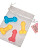 Set 4 mini săpunuri în formă de penis DIABLO PICANTE, un cadou amuzant perfect pentru petreceri de burlaci și burlăcițe (model 5261)