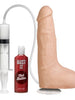 Dildo DOC JOHNSON BUST IT Squirting Realistic Cock, cu funcție de ejaculare și lichid Nut Butter inclus, culoarea pielii, 21.5 cm