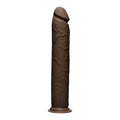Dildo realist DOC JOHNSON THE D - Dual Density, bază cu ventuză pentru fixare, lungime 30 cm, culoarea maro