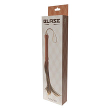 Bici DREAMTOYS Blaze Elite Flogger, pentru jocuri erotice, din piele ecologică, culoare maro coniac