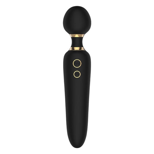 Aparat de masaj dublu DREAMTOYS Elite Noah Dual Wand, cu două capete, pentru corp și zonele intime, 7 funcții de vibrație, negru
