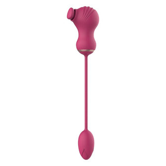 Ou vibrator DREAMTOYS Essentials Tapping Stimulator, pentru stimulare dublă, 7 funcții de tapping, 4 funcții de vibrație, roz