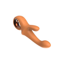 Vibrator rabbit DREAMTOYS Glam G-Spot Duo, cu mâner, 10 funcții de mișcări ritmice, 10 funcții de vibrație, portocaliu