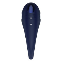 Inel vibrator pentru penis DREAMTOYS Glam Vibrating Cockring, 7 funcții de vibrație, 3 viteze, rezistent la apă IPX7, albastru