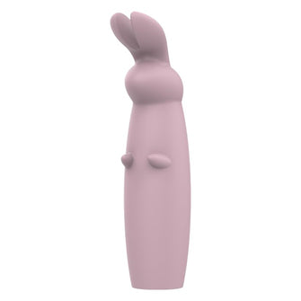 Aparat de masaj DREAMTOYS Nude Hazel Rabbit Massager, în formă de iepuraș, 10 funcții de vibrație, roz