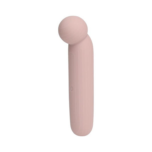 Aparat de masaj DREAMTOYS Nude Liv Pressure Point Vibrator, 10 funcții de vibrație, rezistent la apă IPX6, culoare roz
