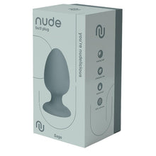 Plug anal DREAMTOYS Nude Sage Butt Plug, cu bilă mișcătoare, rezistent la apă, lungime 8 cm, diametru 4 cm, gri