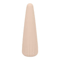 Vibrator DREAMTOYS Nude Zina, în formă de con, cu striații verticale, 10 funcții de vibrație, lungime 12.5 cm, crem
