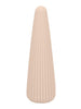 Vibrator DREAMTOYS Nude Zina, în formă de con, cu striații verticale, 10 funcții de vibrație, lungime 12.5 cm, crem