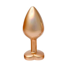 Plug anal DREAMTOYS Pearl Gold Plug, cu bază în formă de inimă, lungime 8.3 cm, diametru 3.4 cm, auriu, mărime M