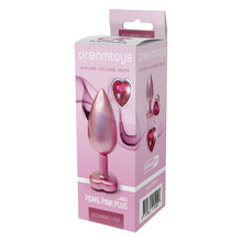 Plug anal DREAMTOYS Pearl Pink Plug, cu bază în formă de inimă, lungime 9.5 cm, diametru 4.3 cm, roz, mărime L