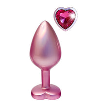 Plug anal DREAMTOYS Pearl Pink Plug, cu bază în formă de inimă, lungime 8.3 cm, diametru 3.4 cm, roz, mărime M